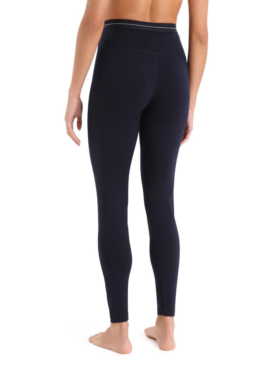 Icebreaker Merino 260 Tech High Rise Leggings Naisten Base Layers Laivastonsininen | FI 1851WNBY